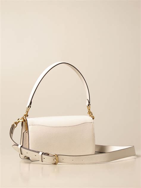 coach textured leather shoulder bag